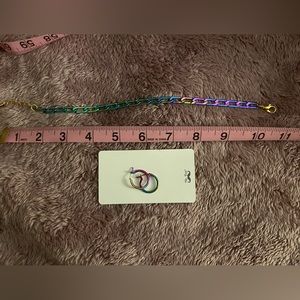 Melania Clara “mystic” hoop earrings and anklet